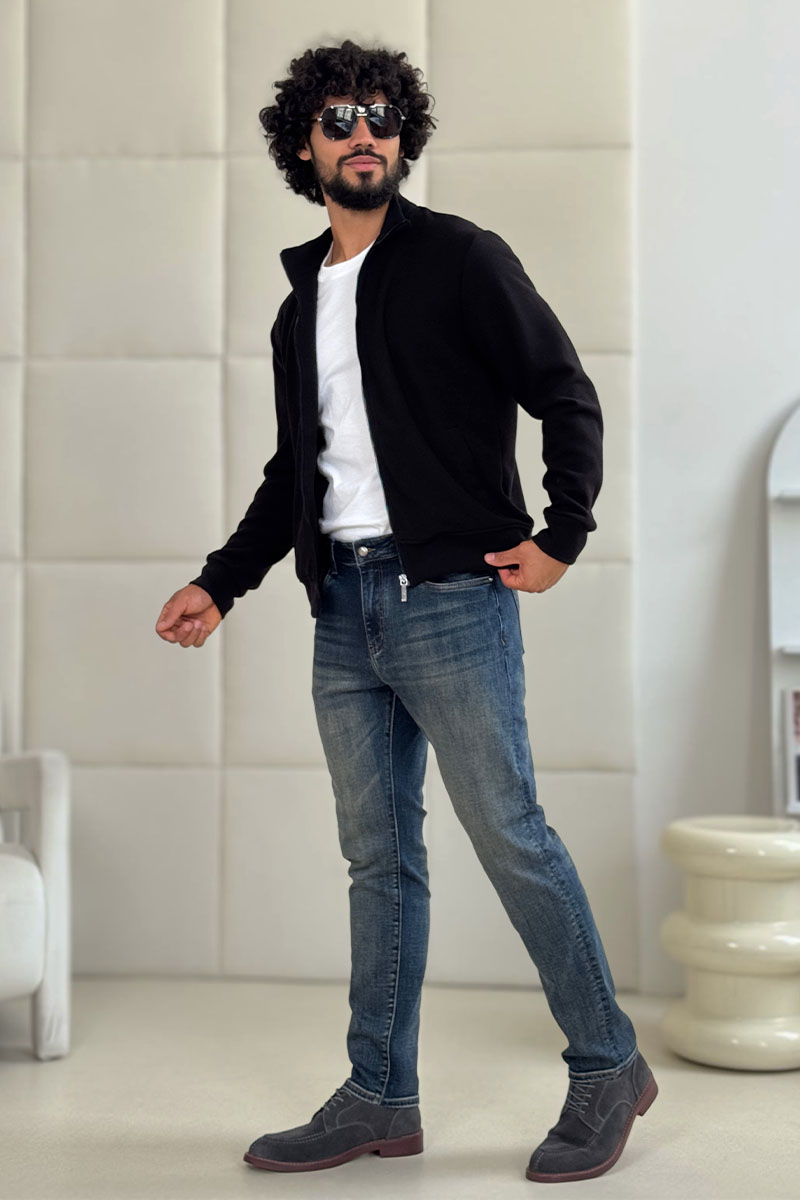 Loro Piana Мужская чёрная кофта на молнии
