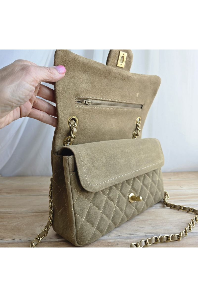 Chаnеl Замшевая сумка Classic Double Flap 25x14 см