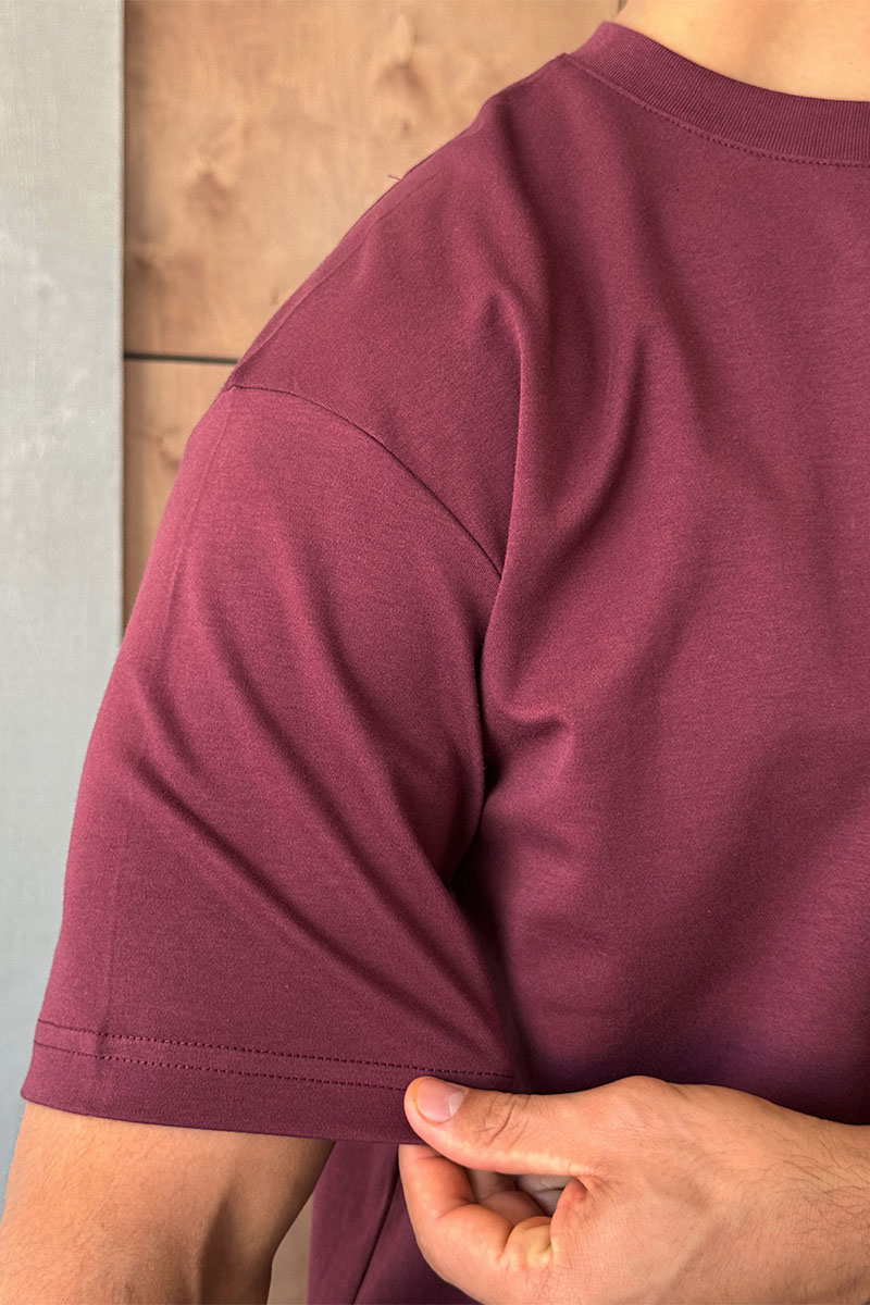 Y-3 Yohji Yamamoto Мужская бордовая футболка 