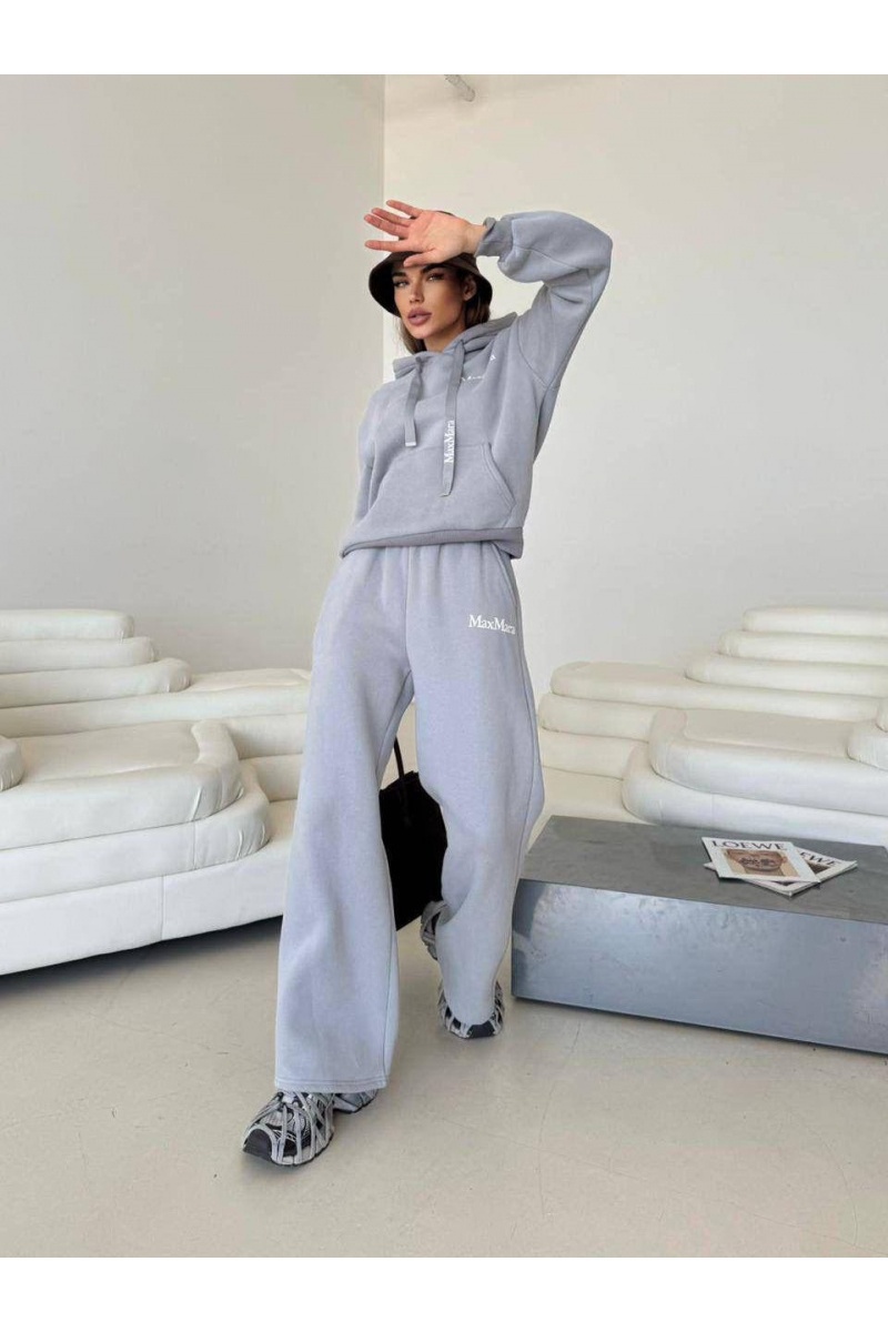 Max Mara Женский костюм тройка на флисе Premium - Light Grey
