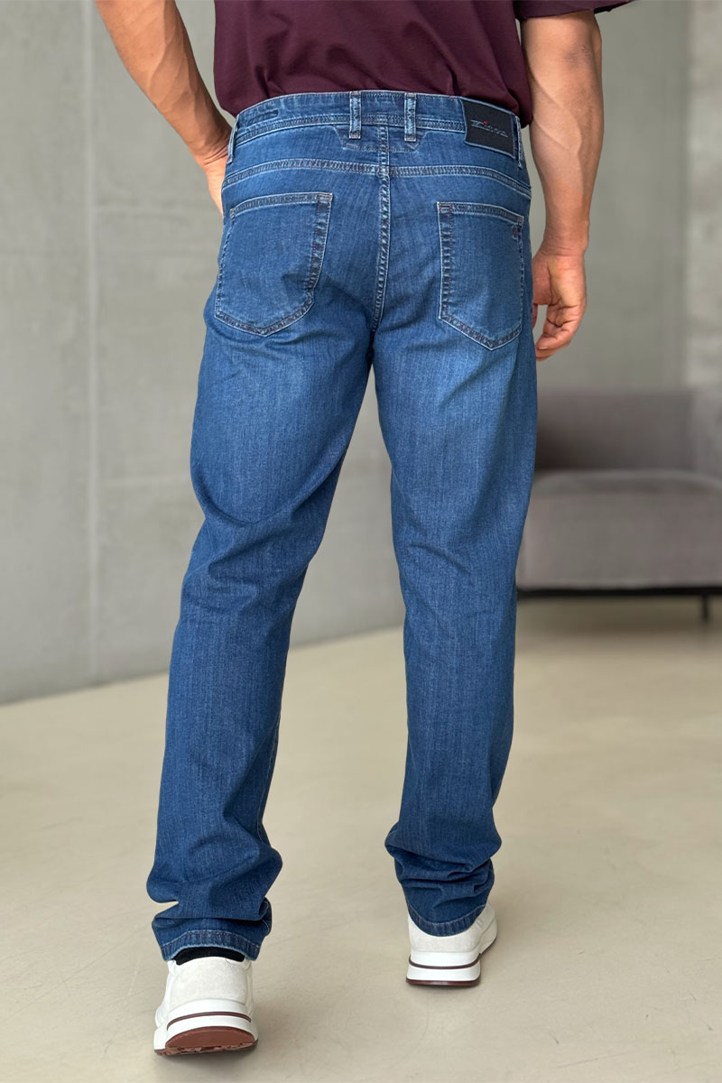 Kiton Мужские синие джинсы premium