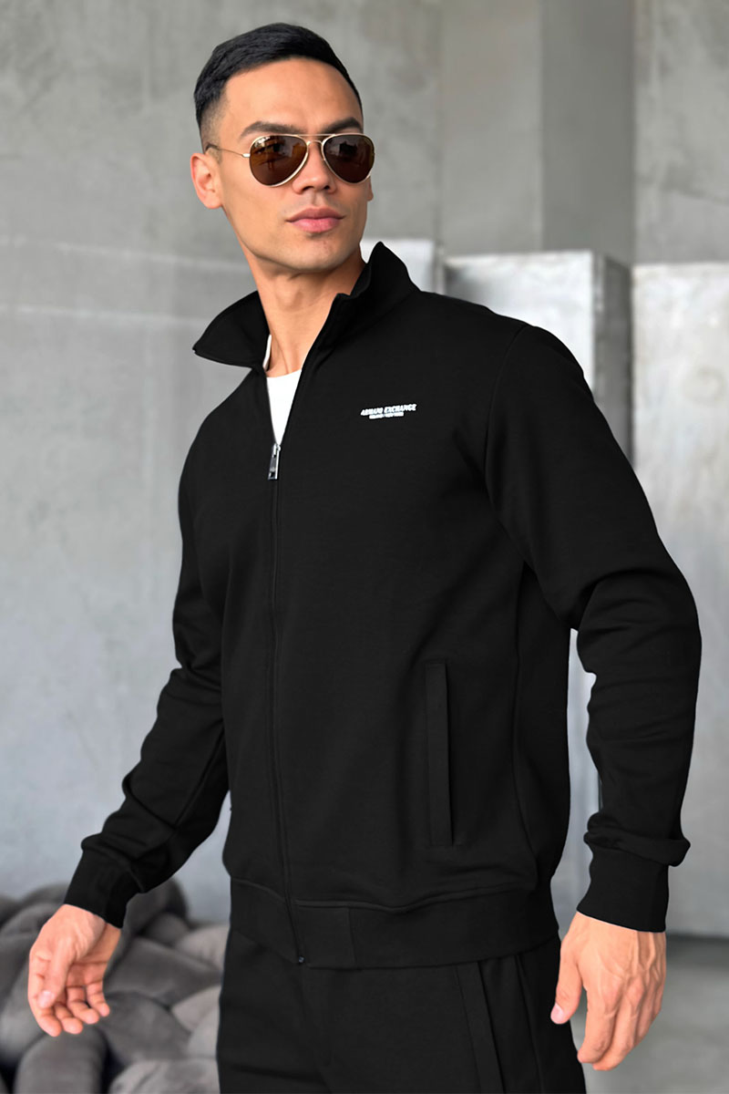 Emporio Armani EA7 Кофта на молнии чёрного цвета