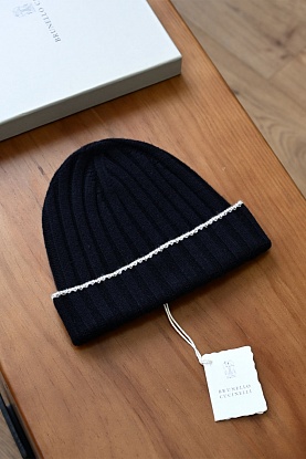 Кашемировая шапка Premium - Navy