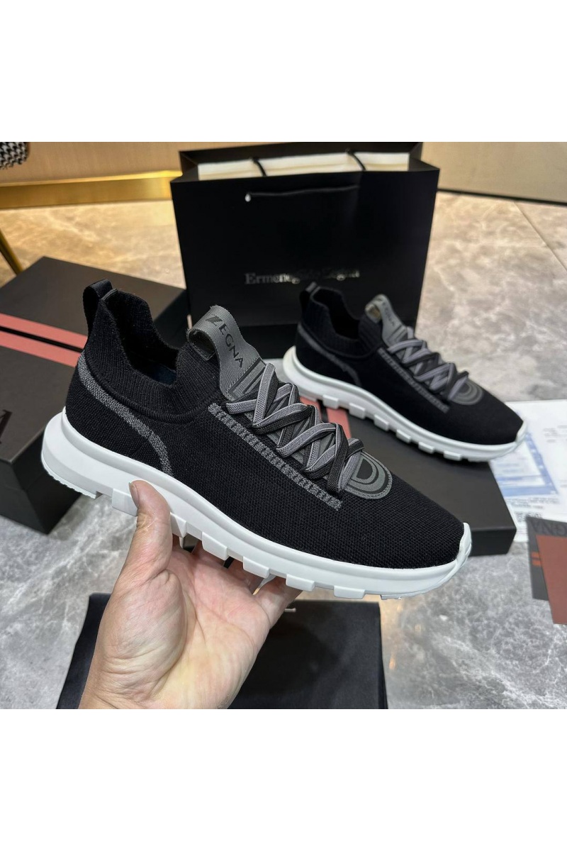 Zegna Мужские текстильные кроссовки 