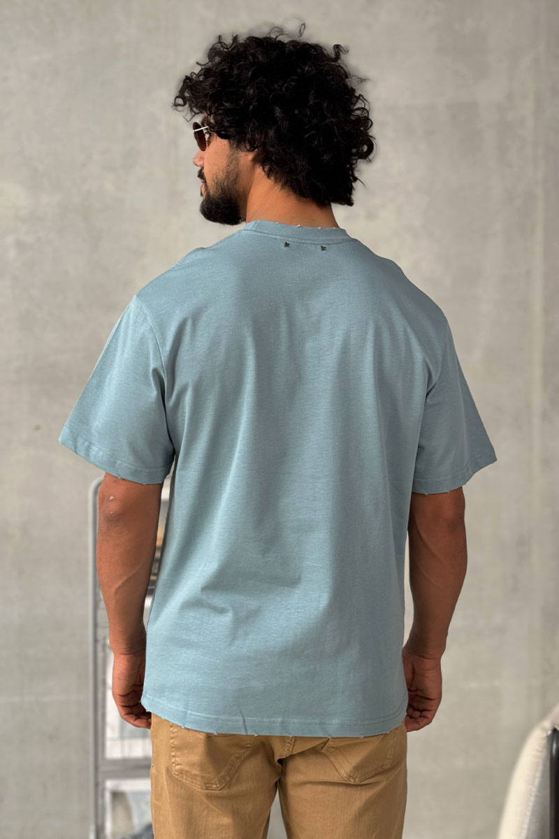 Designer Clothing Мужская синяя футболка Golden Goose (GUP01938)