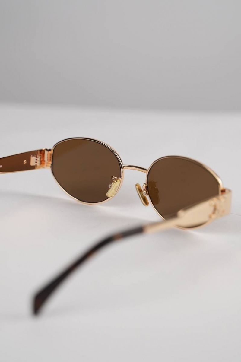 Celine Солнцезащитные очки Triomphe - Brown / Gold