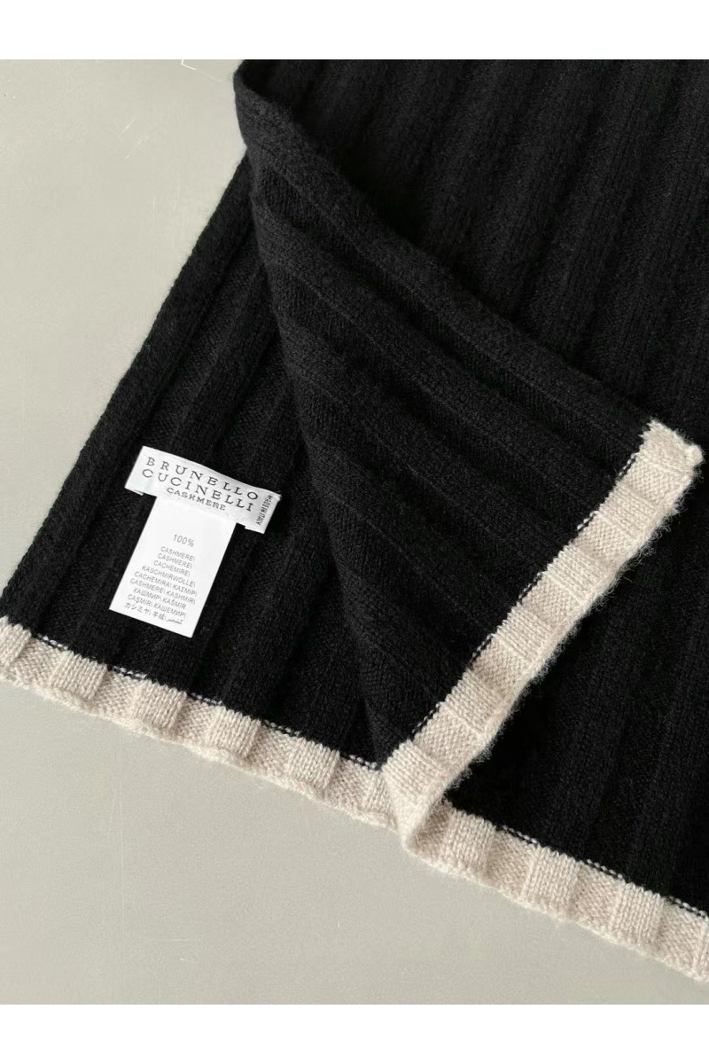 Brunеllо Сuсinеlli Кашемировый шарф Premium - Black 
