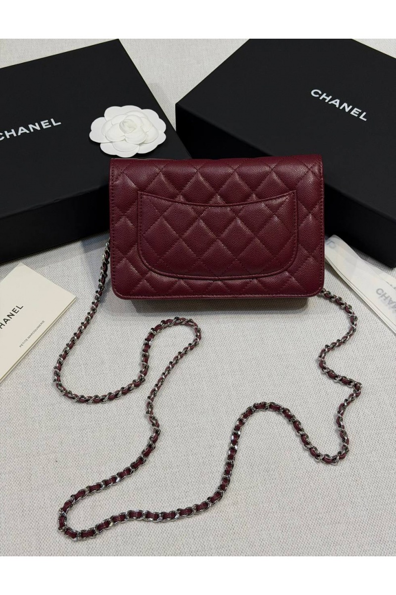 Chаnеl Кожаная сумка Wallet on Chain premium 19x12x4 см