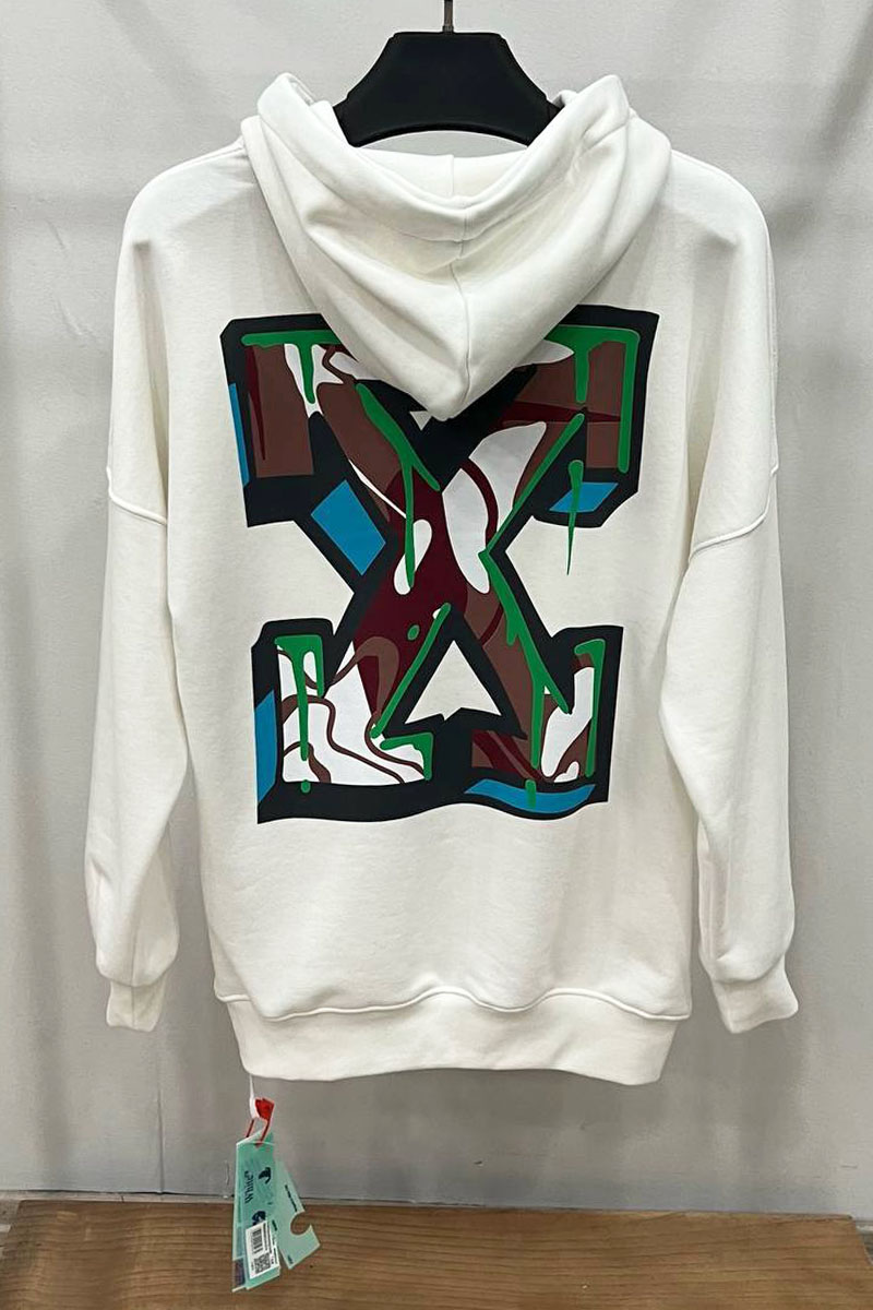 Off-White Мужское белое худи Arrows logo-print 