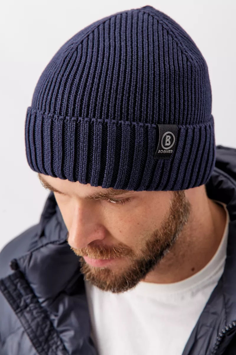 Bogner Шапка на флисе ribbed - Navy 