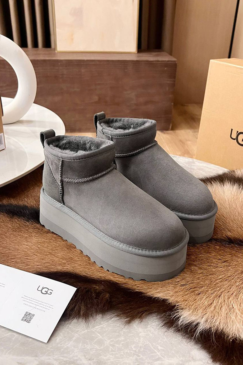 UGG Женские ботинки Classic Ultra Mini Platform - Grey