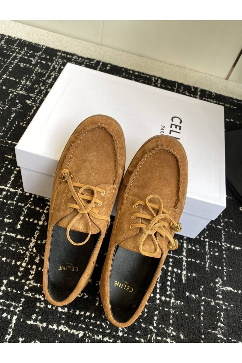 Celine Женские замшевые лоферы premium - Checknut