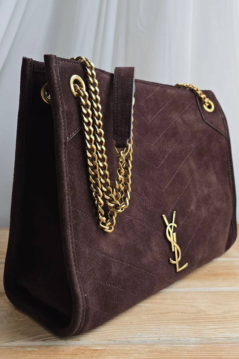 Yves Saint Laurent Замшевая сумка 32x25 см