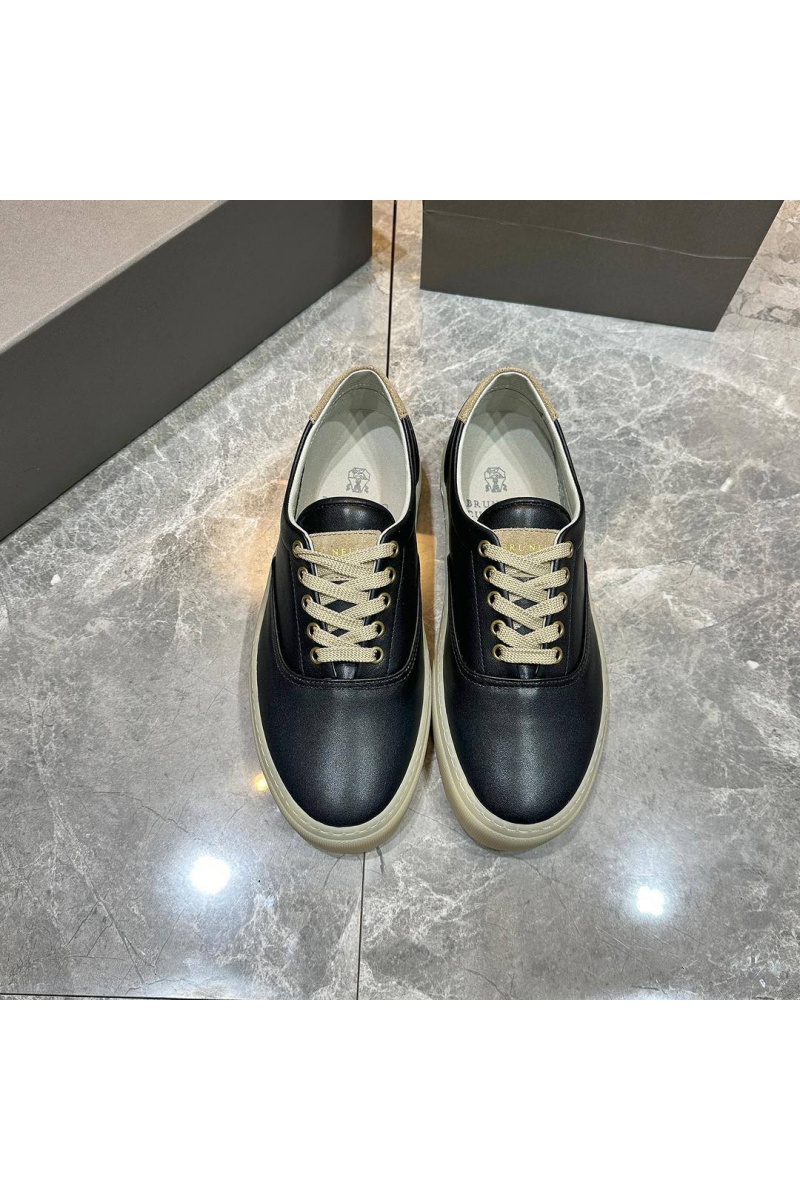Brunеllо Сuсinеlli Кожаные кеды Sail low-top - Black