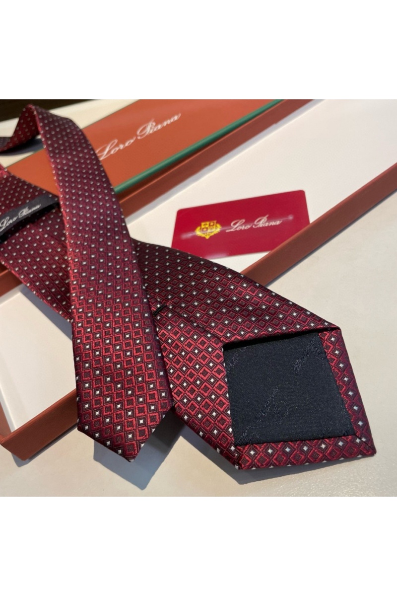 Loro Piana Галстук geometric logo-print premium - Burgundy