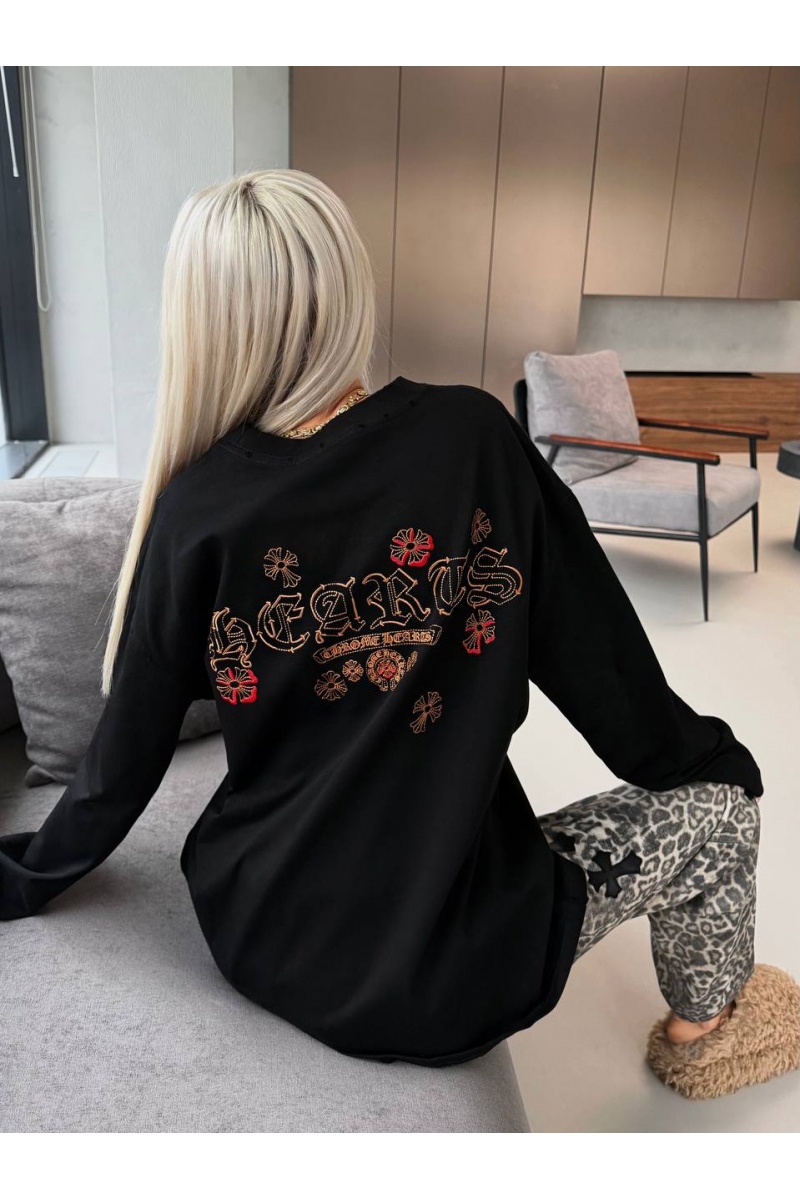 Chrome Hearts Женский трикотажный лонгслив Premium - Black