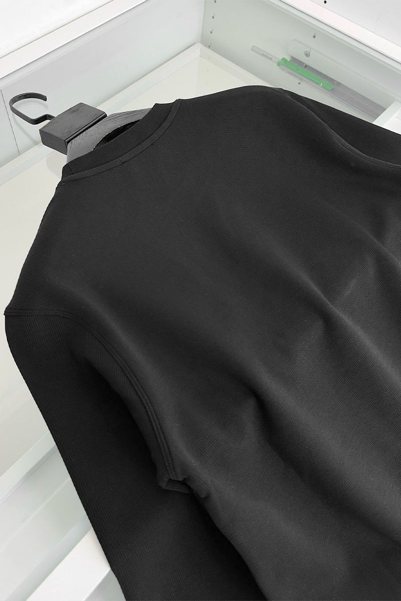 Prada Мужской чёрный свитшот logo-embroidered