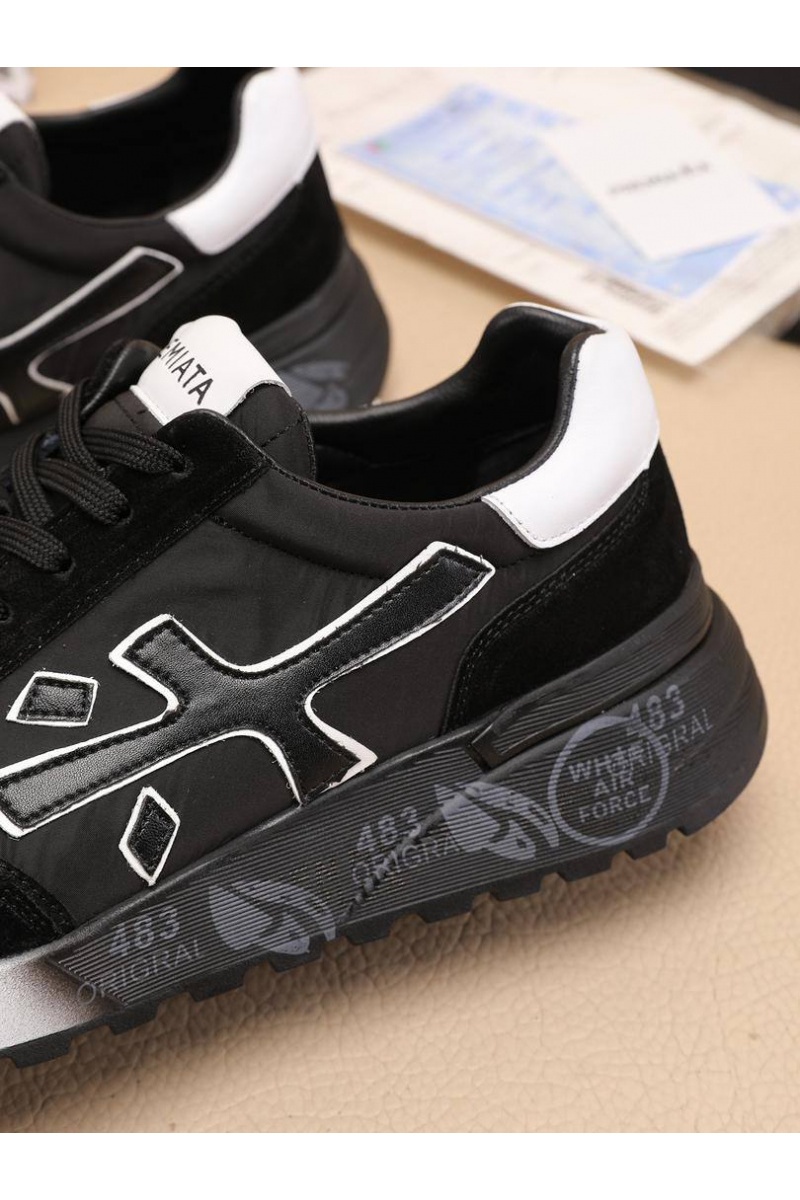 Premiata Комбинированные кроссовки Mick - Black