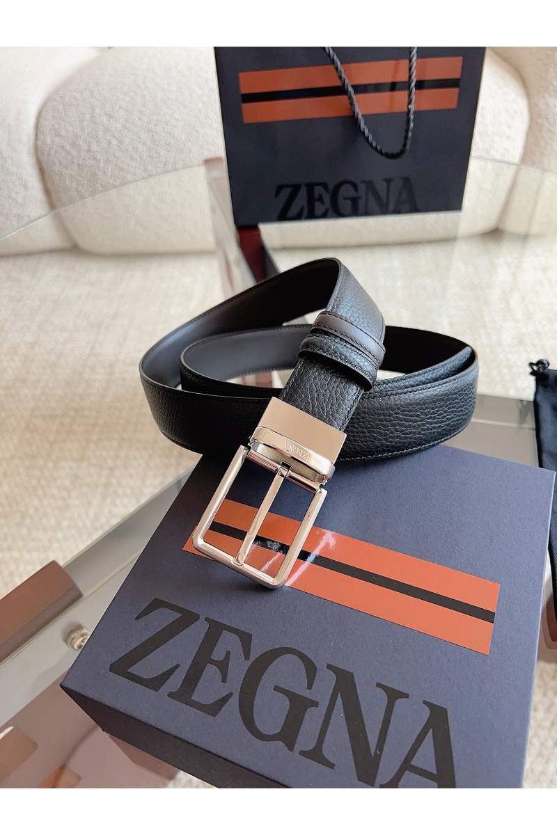 Zegna Двусторонний кожаный ремень premium