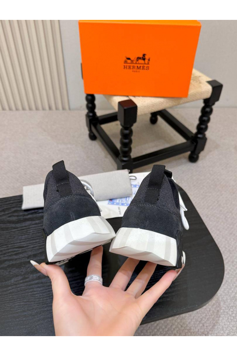 Hermes Текстильные кроссовки lift slip-on