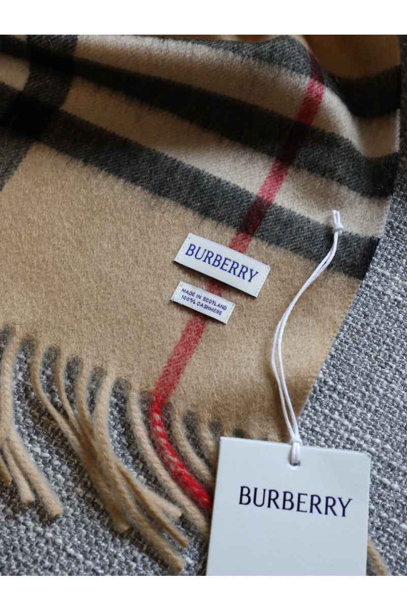 Burberry Шарф two-tone Check premium 168x30 см - Chestnut