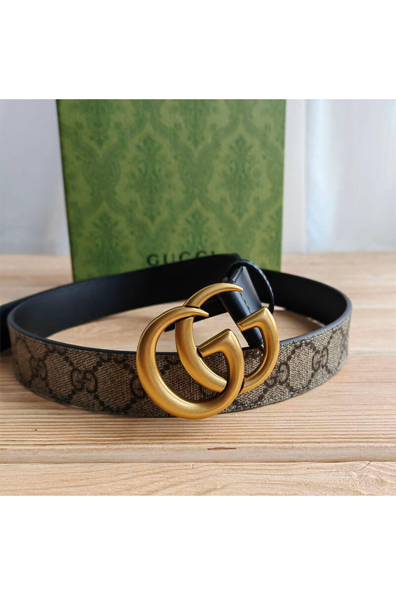 Gucci Комбинированный ремень GG Monogram (ширина 3см, длина 80 / 85 см)