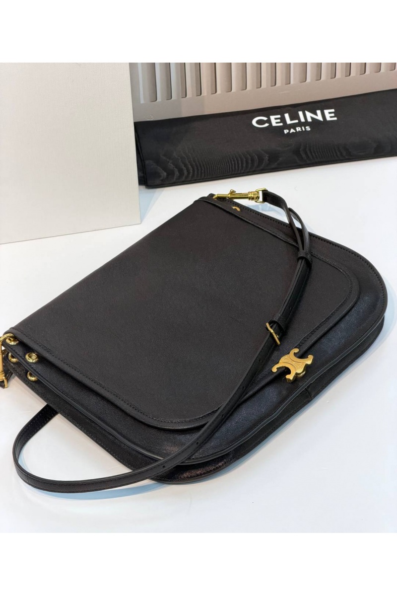 Celine Кожаная сумка Soft Triomphe Besace premium 34x25x13 см
