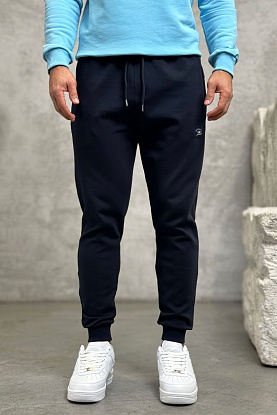 Тёмно-синие спортивные штаны logo-patch