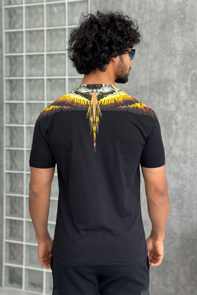 Marcelo Burlon Чёрная футболка County of Milan Solfolk Wings