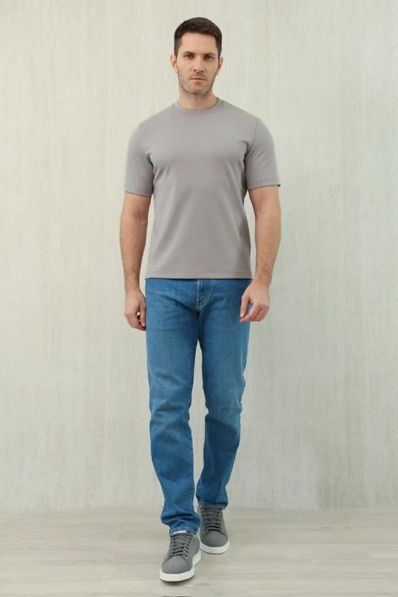 Brunеllо Сuсinеlli Мужская светло-серая футболка premium