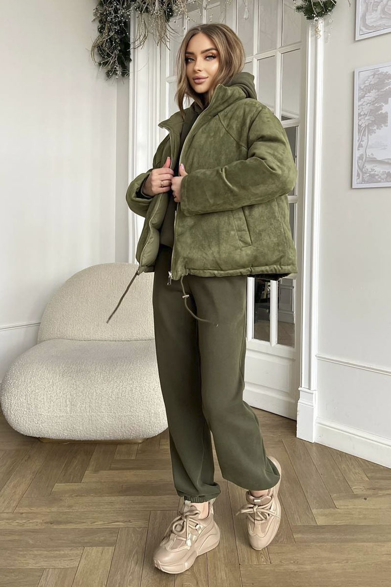 Loewe Женский костюм тройка на флисе Premium - Green