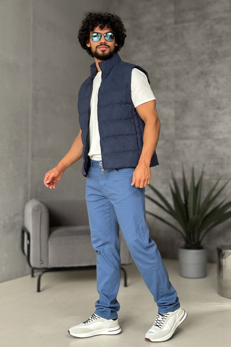 Loro Piana Мужской синий жилет 