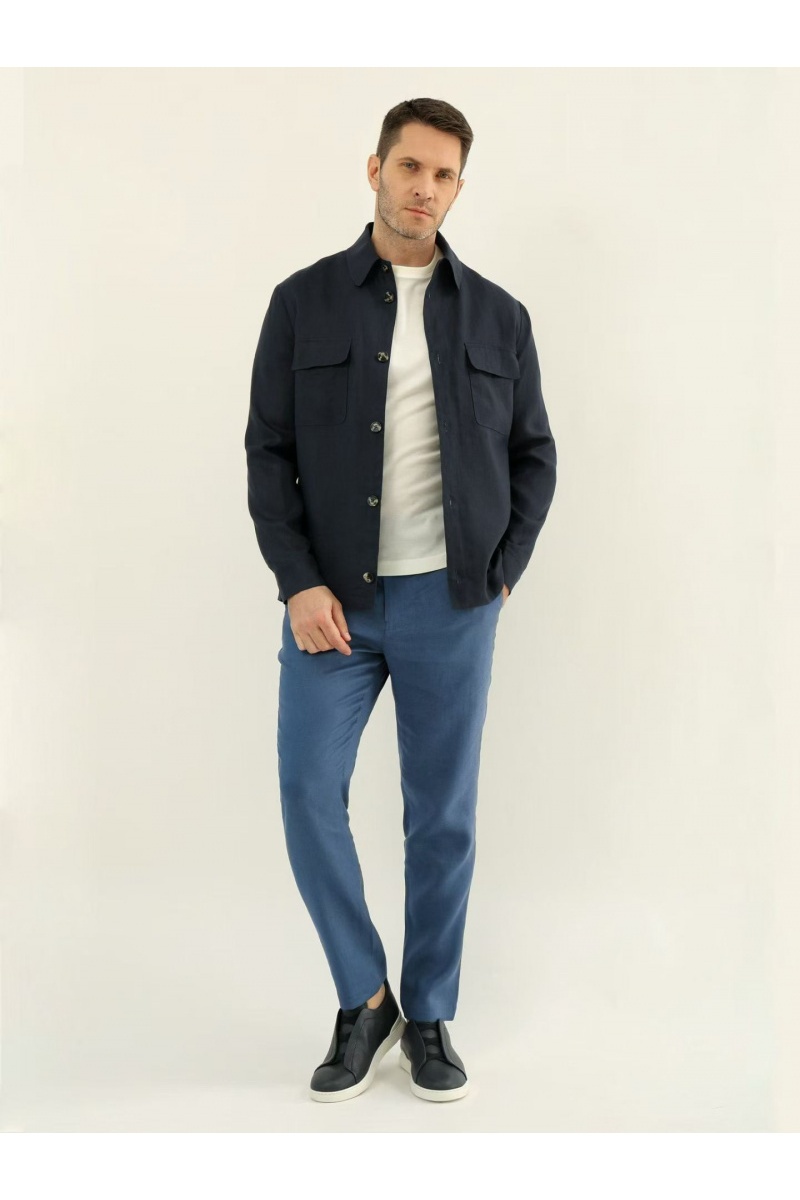 Loro Piana Мужские синие брюки premium