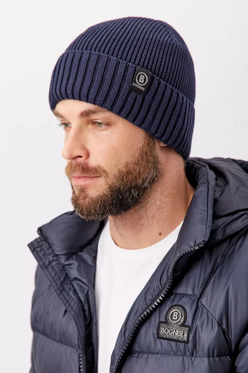Bogner Шапка на флисе ribbed - Navy 