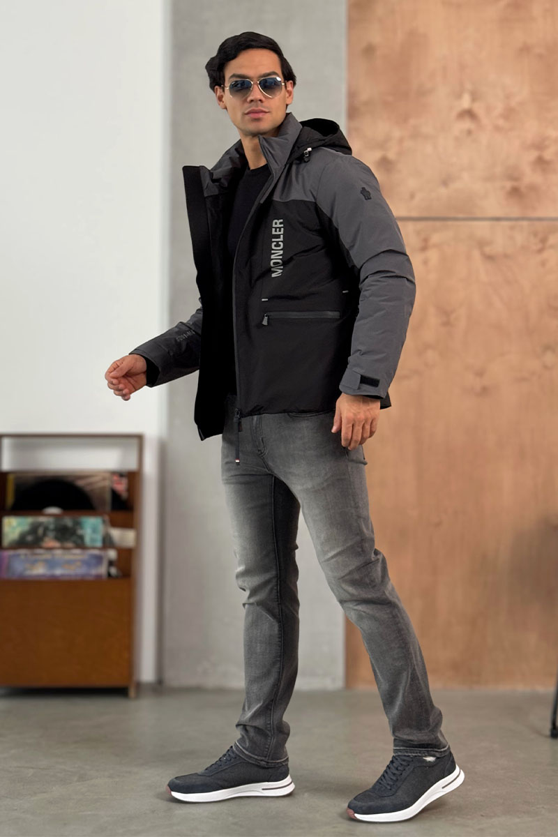 Moncler Пуховик Grenoble Fussen Ski - Black / Grey 