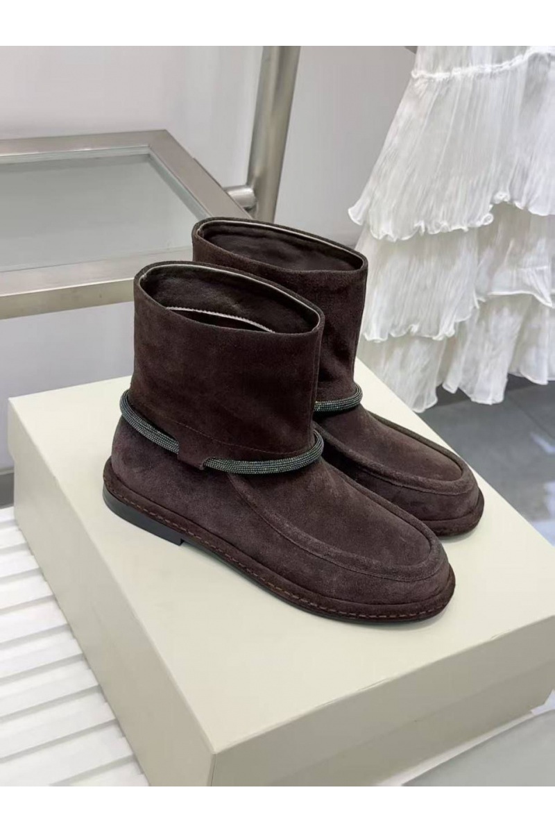 Brunеllо Сuсinеlli Женские замшевые сапоги premium - Brown