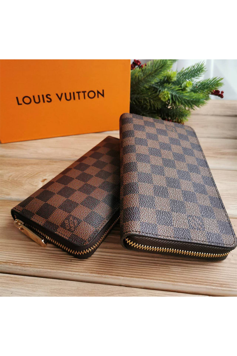 Lоuis Vuittоn Кожаное портмоне Damier 21x12 см