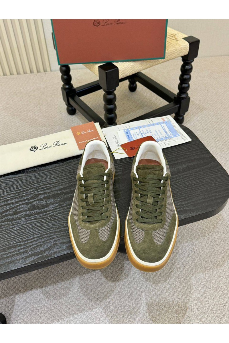 Loro Piana Мужские кроссовки Tennis Walk - Green