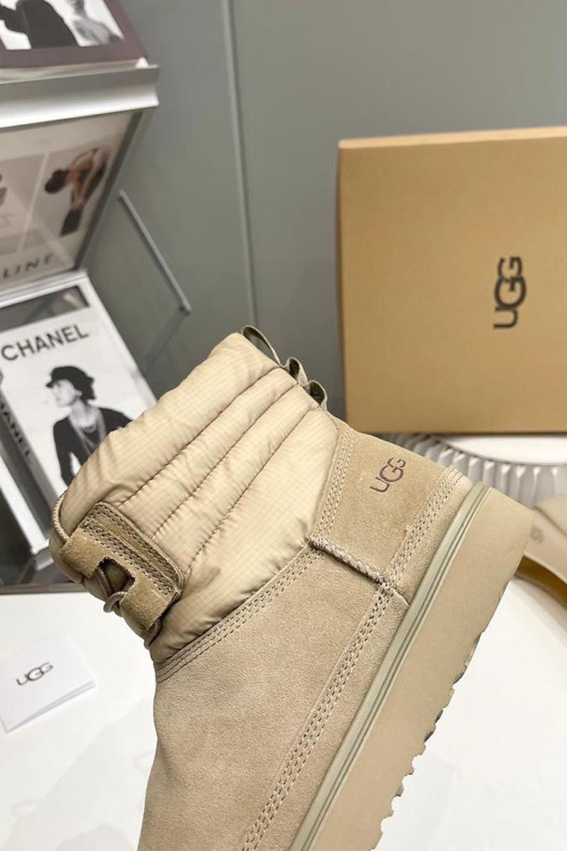 UGG Ботинки с мехом Classic Mini Lace-Up - Dune