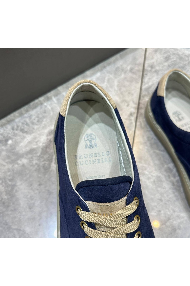 Brunеllо Сuсinеlli Замшевые кеды Sail low-top - Blue