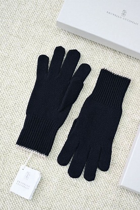 Кашемировые перчатки premium - Dark Blue