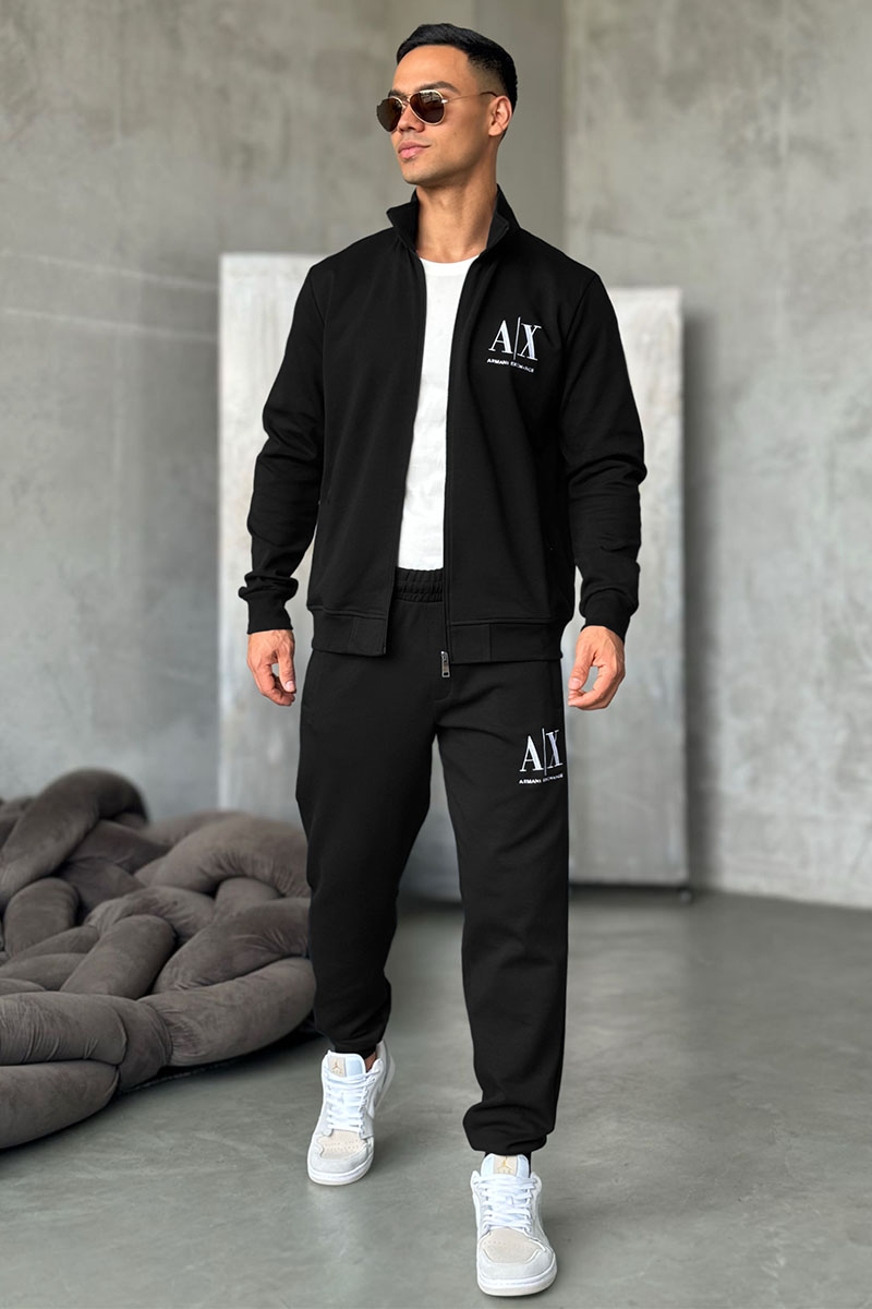 Emporio Armani EA7 Спортивные штаны logo-embroidered - Black