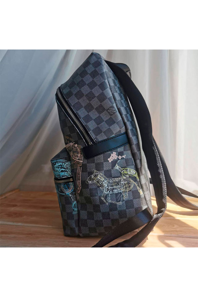 Lоuis Vuittоn Кожаный рюкзак Discovery Damier Graphite 37x40x20 см