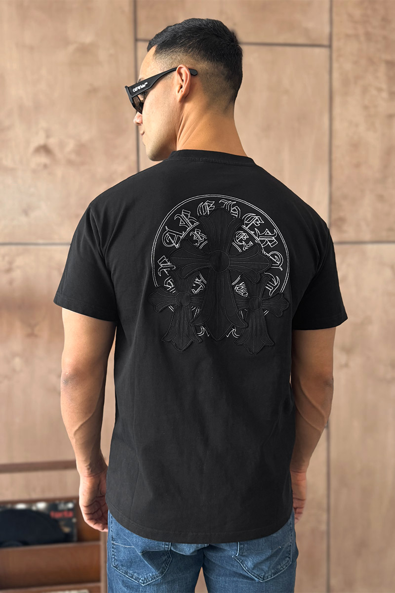 Designer Clothing Чёрная оверсайз футболка Gothic logo