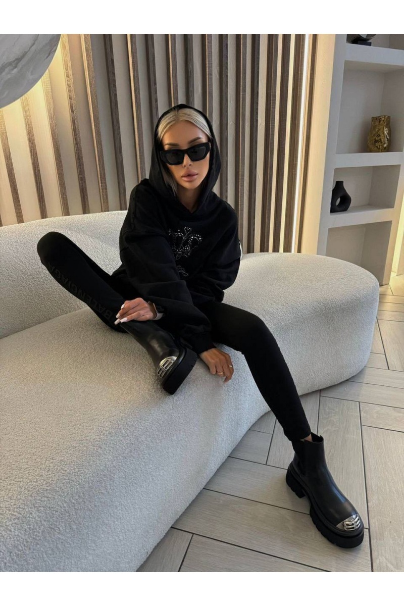 Balenciaga Женские черные леггинсы 