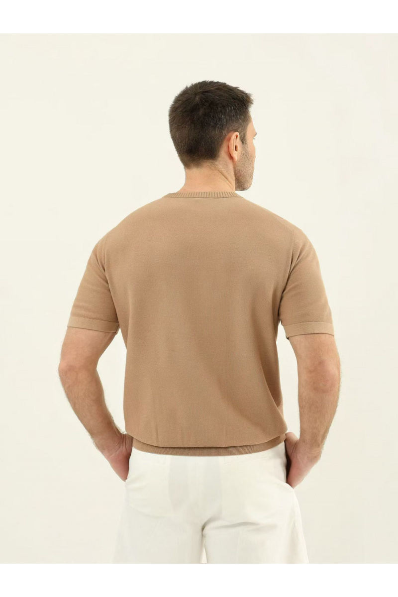 Loro Piana Мужская бежевая футболка premium