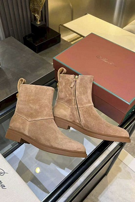 Женские замшевые сапоги premium - Beige