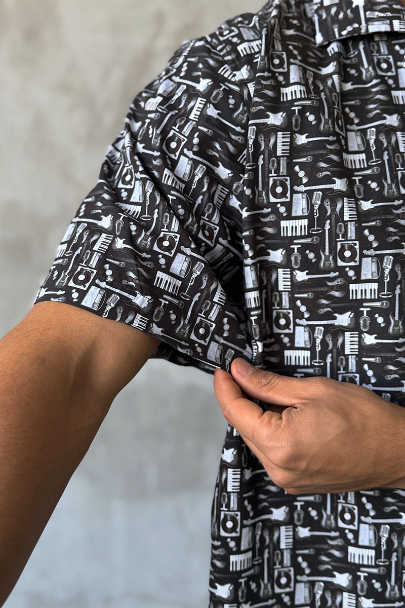 Dоlсе & Gаbbаnа Мужская чёрная рубашка graphic-print