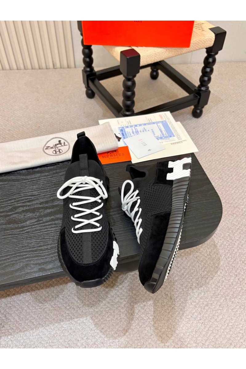Hermes Текстильные кроссовки lift slip-on
