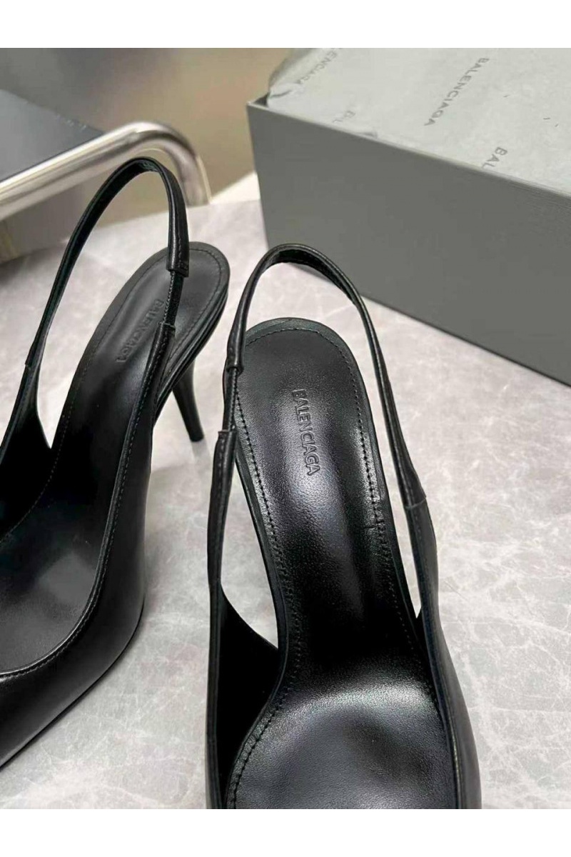 Balenciaga Женские кожаные туфли на каблуке premium